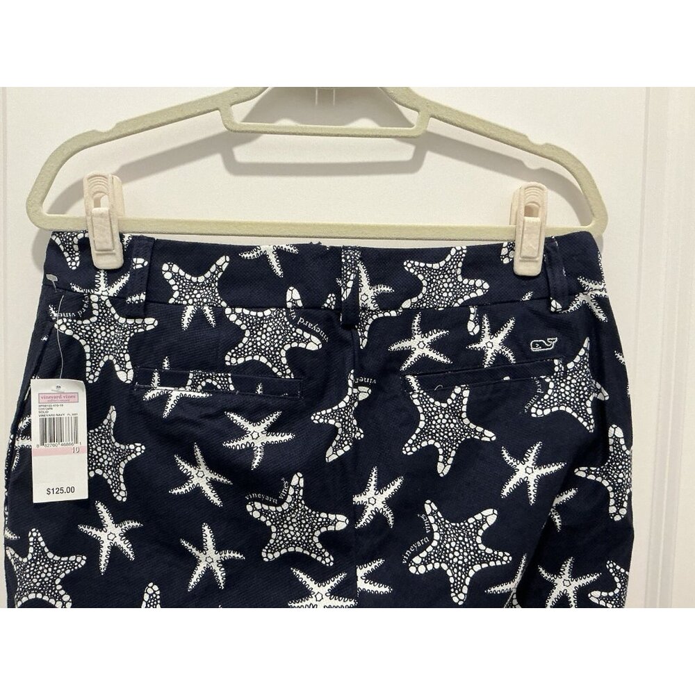 Vineyard Vines By Shep And Ian Cove Capri Size 10 Women’s Navy Starfish NWT - Picture 5 of 10